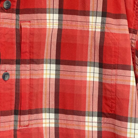 Gander Mountain Guide Series Camp Shirt Mens Size 3XL Red Plaid Rugged Utility - Picture 2 of 9